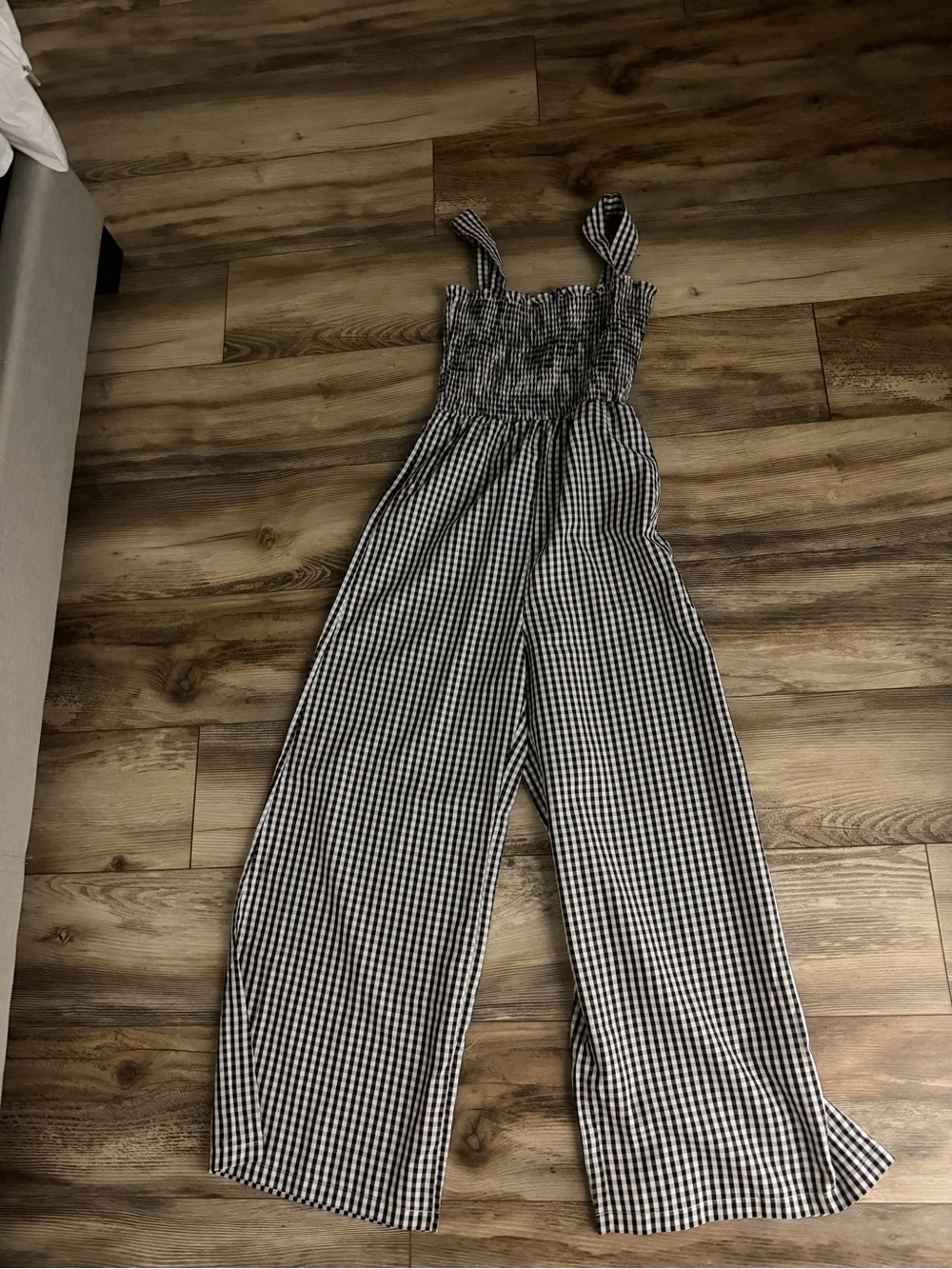 Plaid jump suit